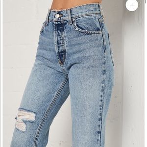 revice high waisted distressed relaxed mom jeans